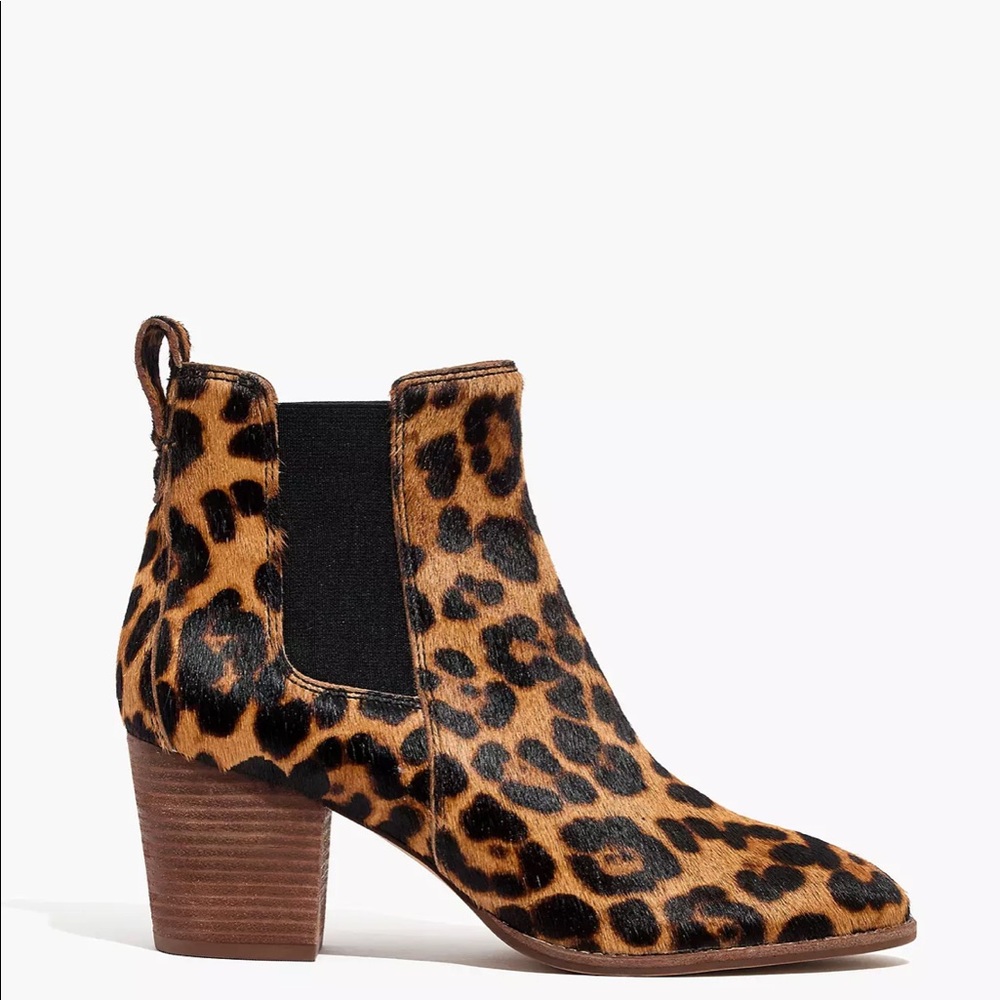 Madewell cheetah print booties